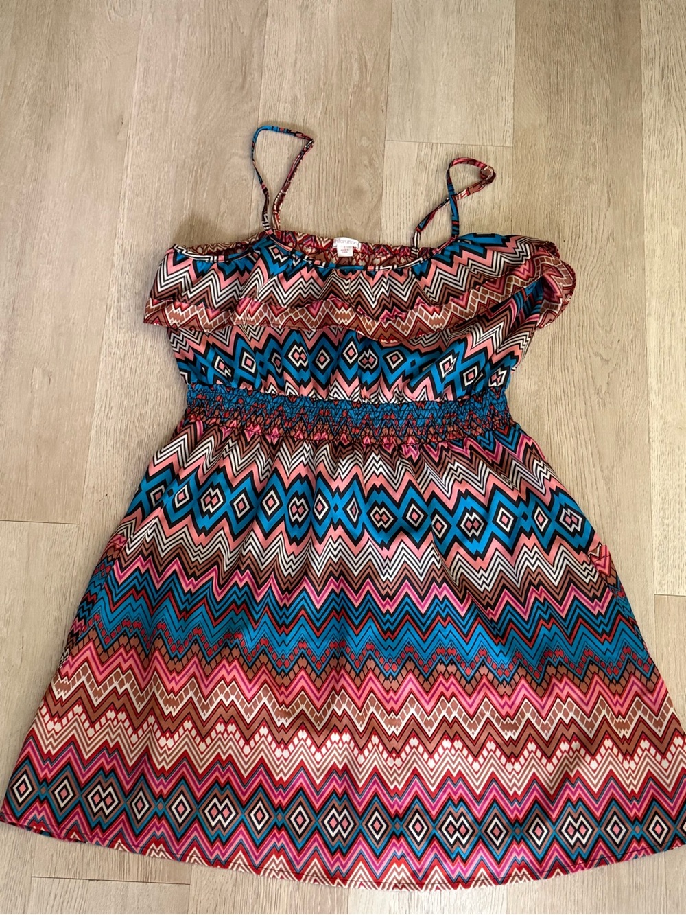 Girls Multicolor Aztec Print Sundress - Unbranded